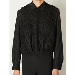 "Jomon Relief" Zip-Up Blouson - Black / ジップアップブルゾン / TA26AW-BL049