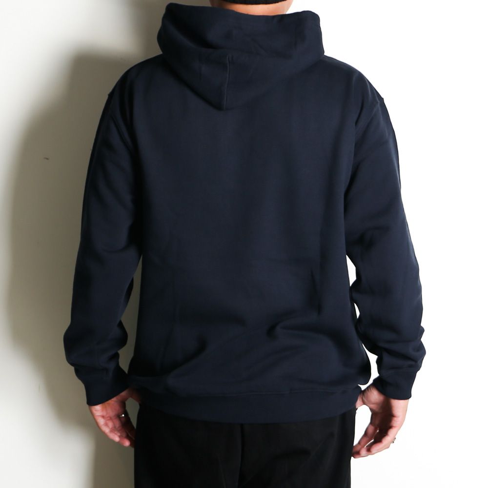 SCRIPT COLLEGE HOODIE - NAVY / プルオーバーパーカー