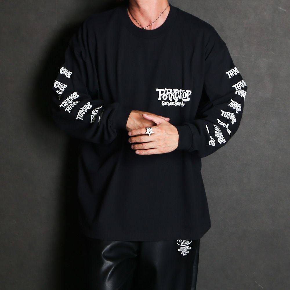 SC LOGO L/S TEE - BLACK / ロングスリーブTシャツ