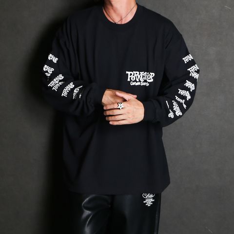 SC LOGO L/S TEE - BLACK / ロングスリーブTシャツ