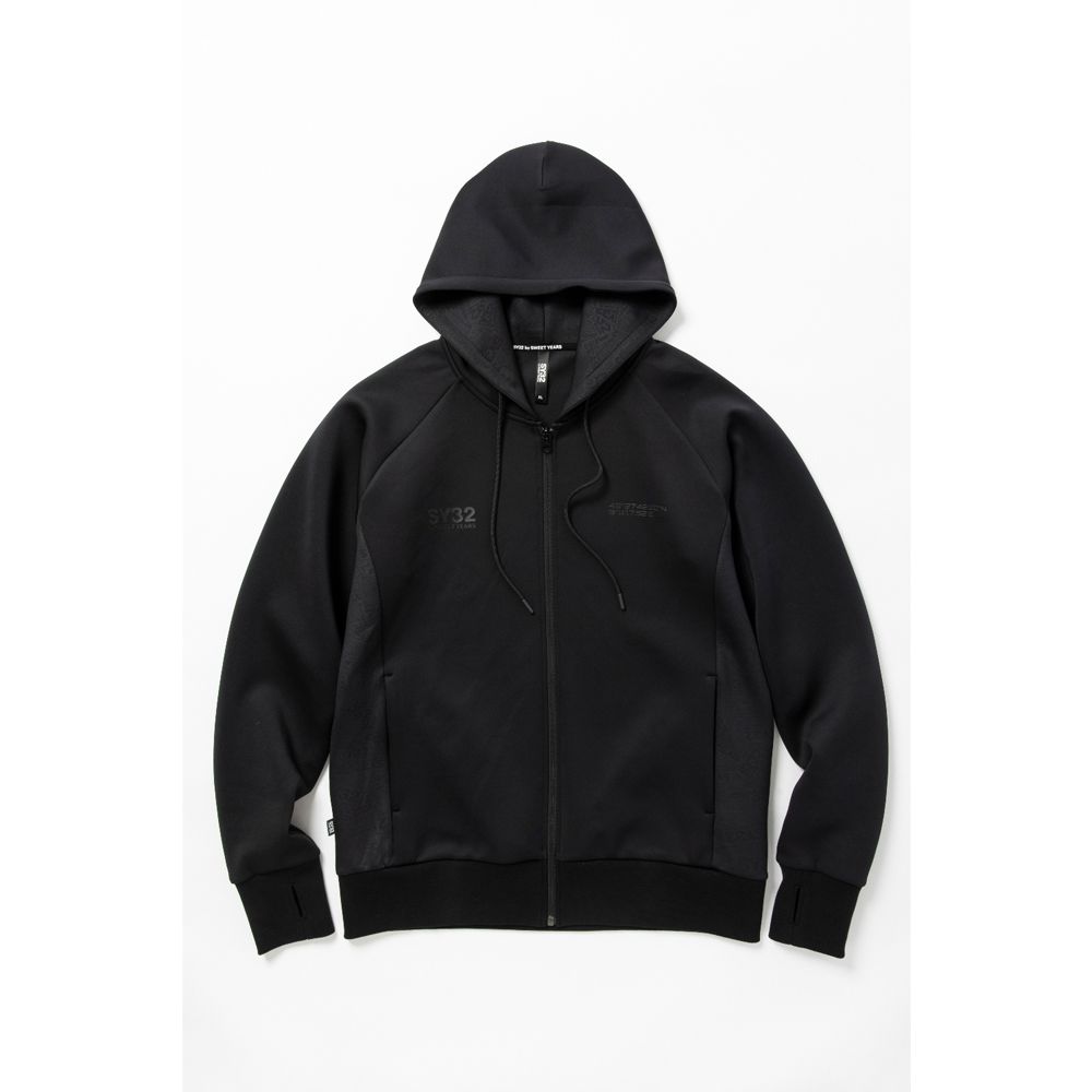 DOUBLE KNIT EMBOSS LOGO ZIP HOODIE / ジップアップ フーディー / 12561