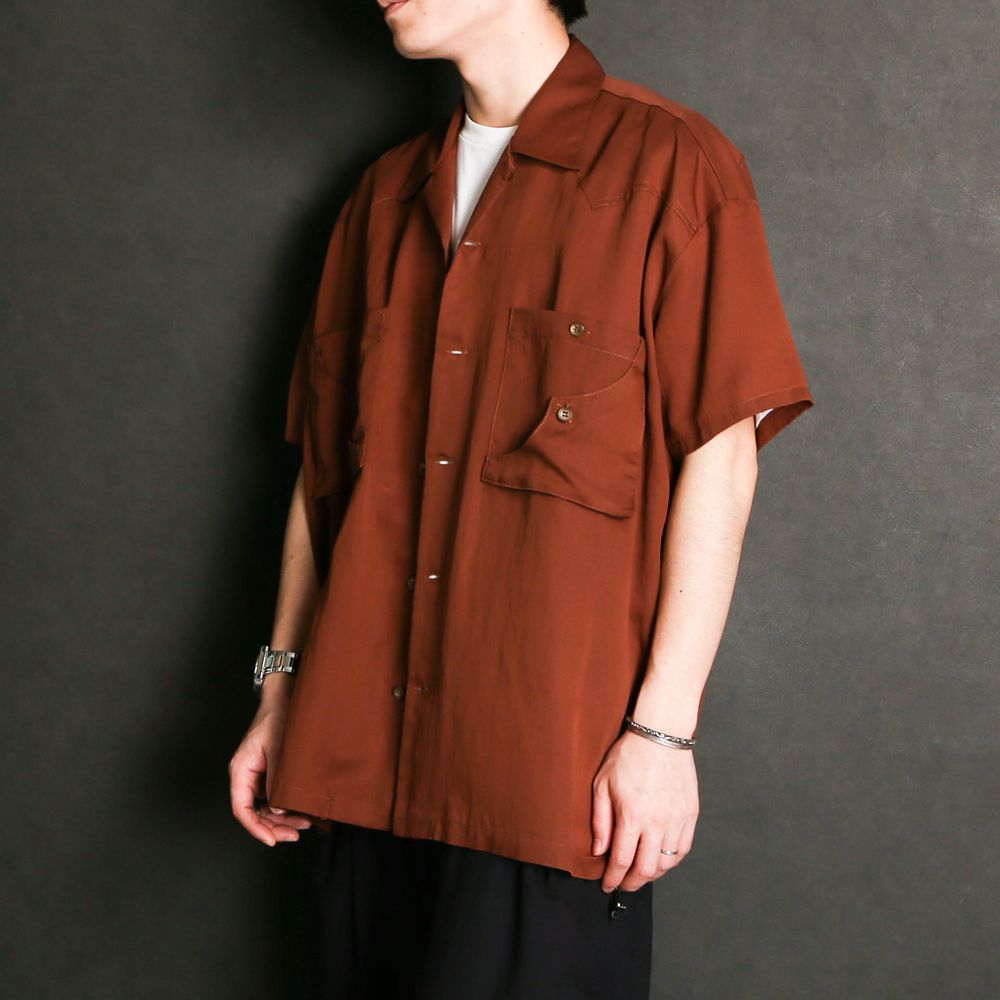 TE TWILL WIDE WESTERN H/S SH / ウエスタンヨーク ワイドシルエットシャツ / 379116