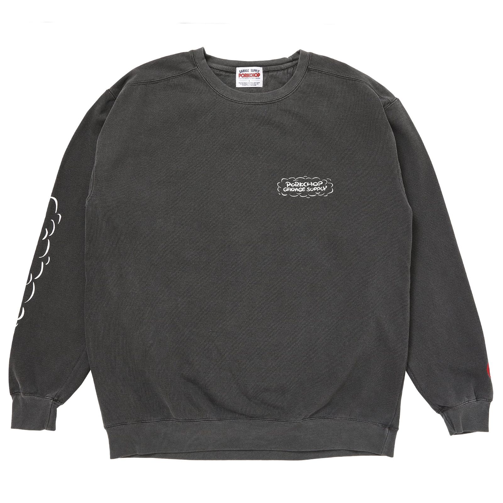 RUNNING LOGO SWEAT - ASH BLACK / スウェット