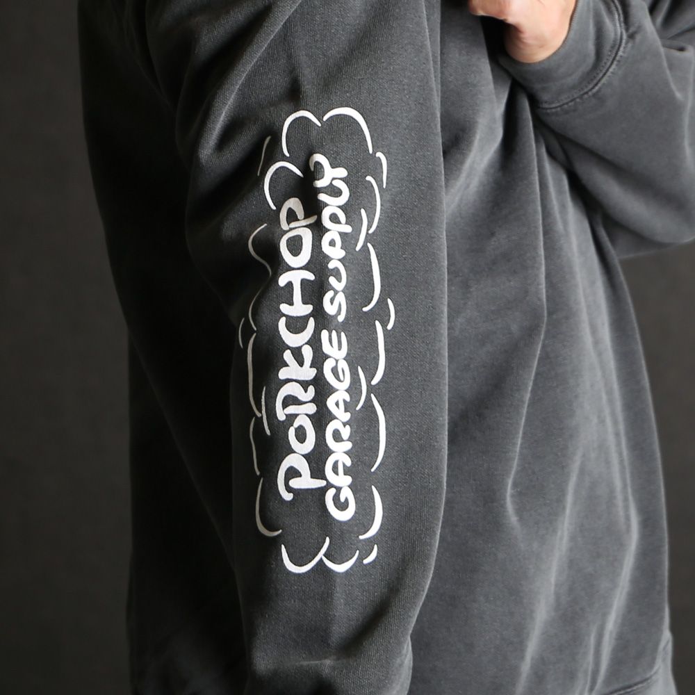 RUNNING LOGO SWEAT - ASH BLACK / スウェット