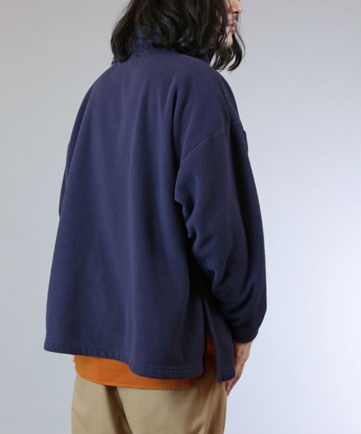 FLEECE HI NECK SIDE VENTS CS / マイクロフリース サイドベンツ カットソー / 180204