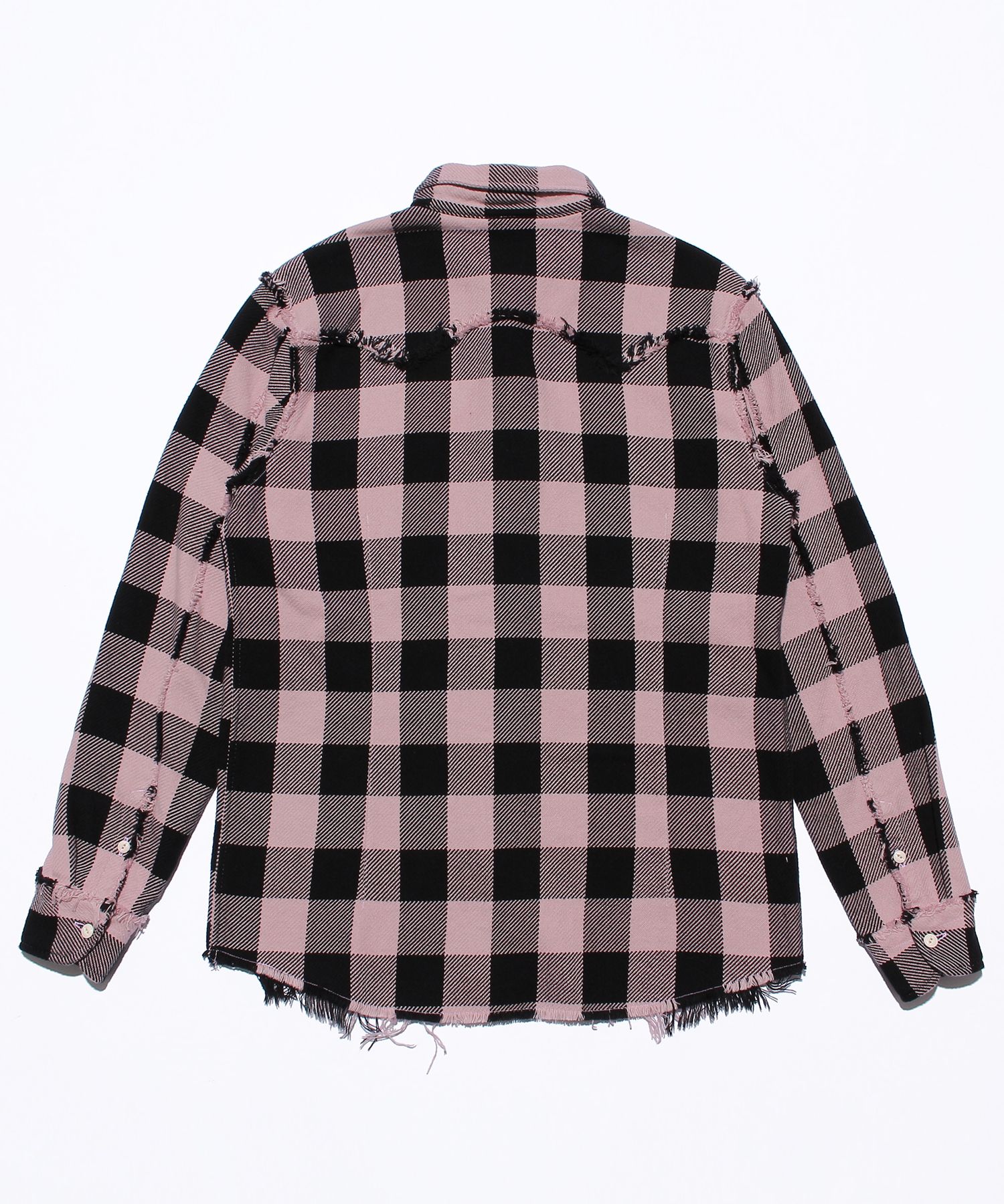 Buffalo PLAID FRINGE SHIRTS / フリンジ バッファローチェック シャツ / TSH-F2105