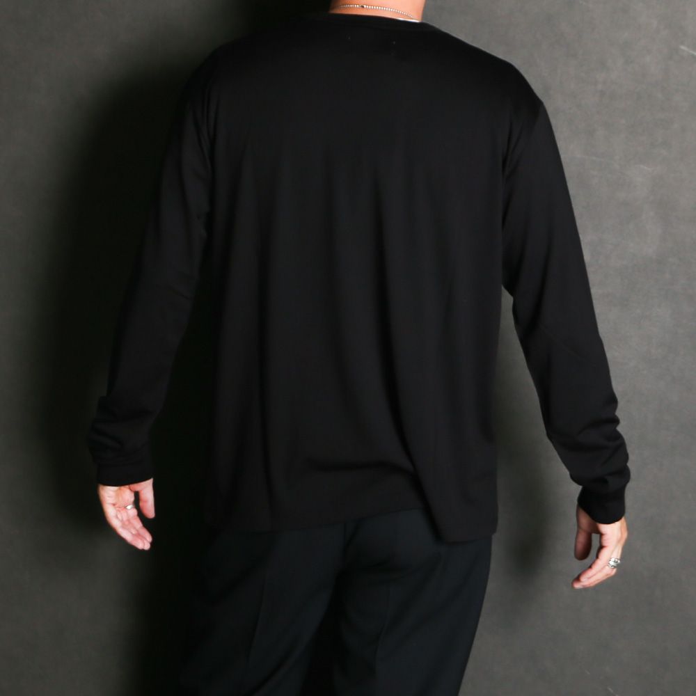 Relaxed Fit L/S Tee - Black / スーパー160sウール 防縮天竺 - リラックスドフィットL/S Tee / A26C12CS01C