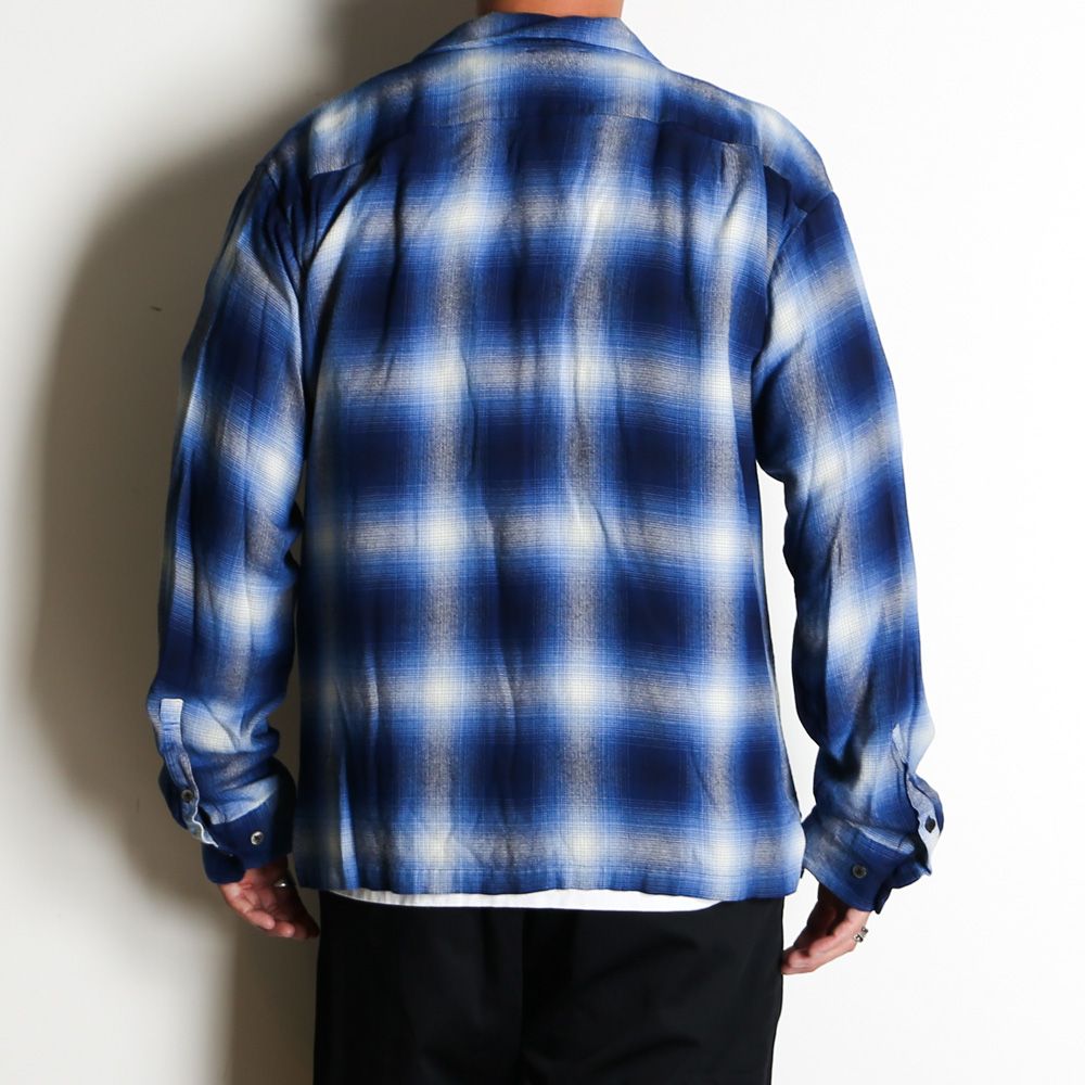 R.Flannel Ombre Open Collar SH - BPT / 2604-5002