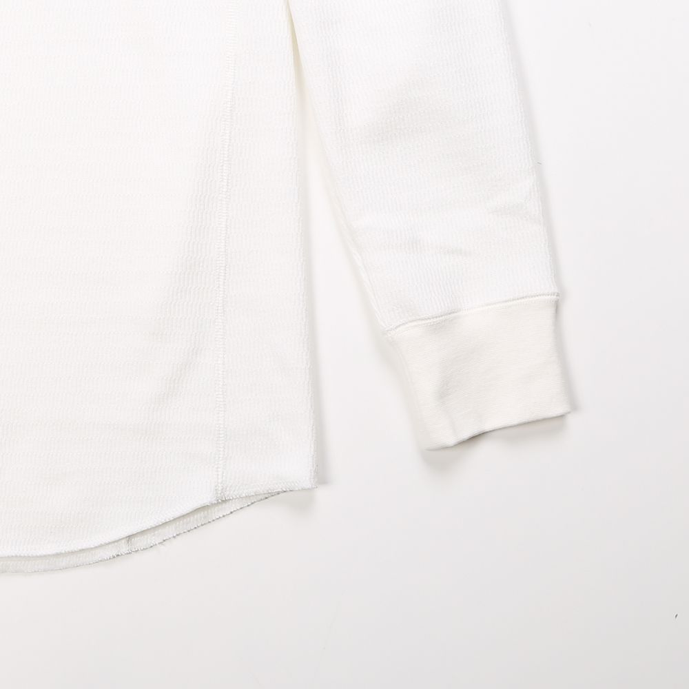 henley long-T(back boa) / ボアフリース ヘンリーネックTシャツ / 7907 lj88s