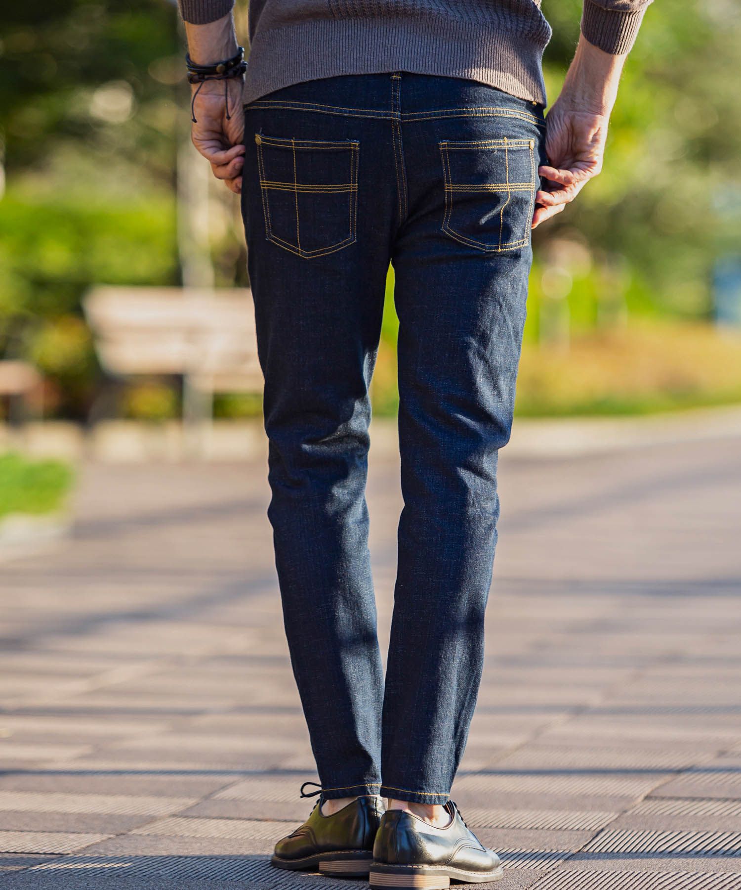 RIGID DAMAGE DENIM PANTS / アンクル ダメージデニムパンツ / USB-21014