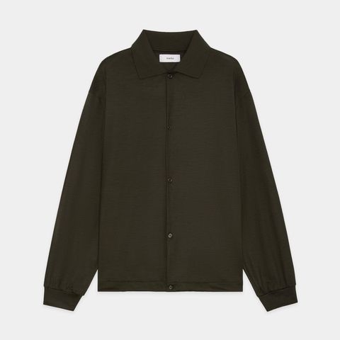 Shirt Cardigan - Dark Olive / スーパー100sウォッシャブルウール天竺 - シャツカーディガン / M26C15CS01C
