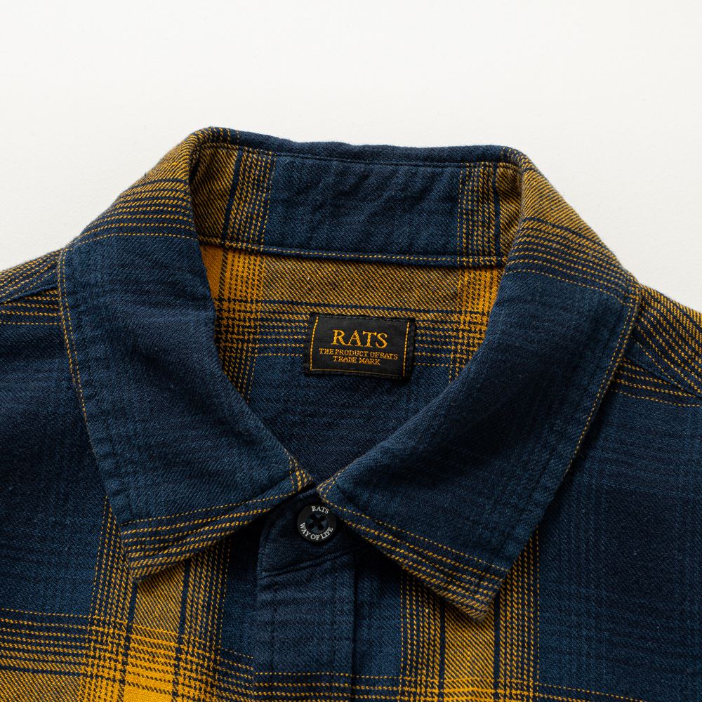 RATS - COTTON LINEN CHECK SHIRT / コットンリネンチェック