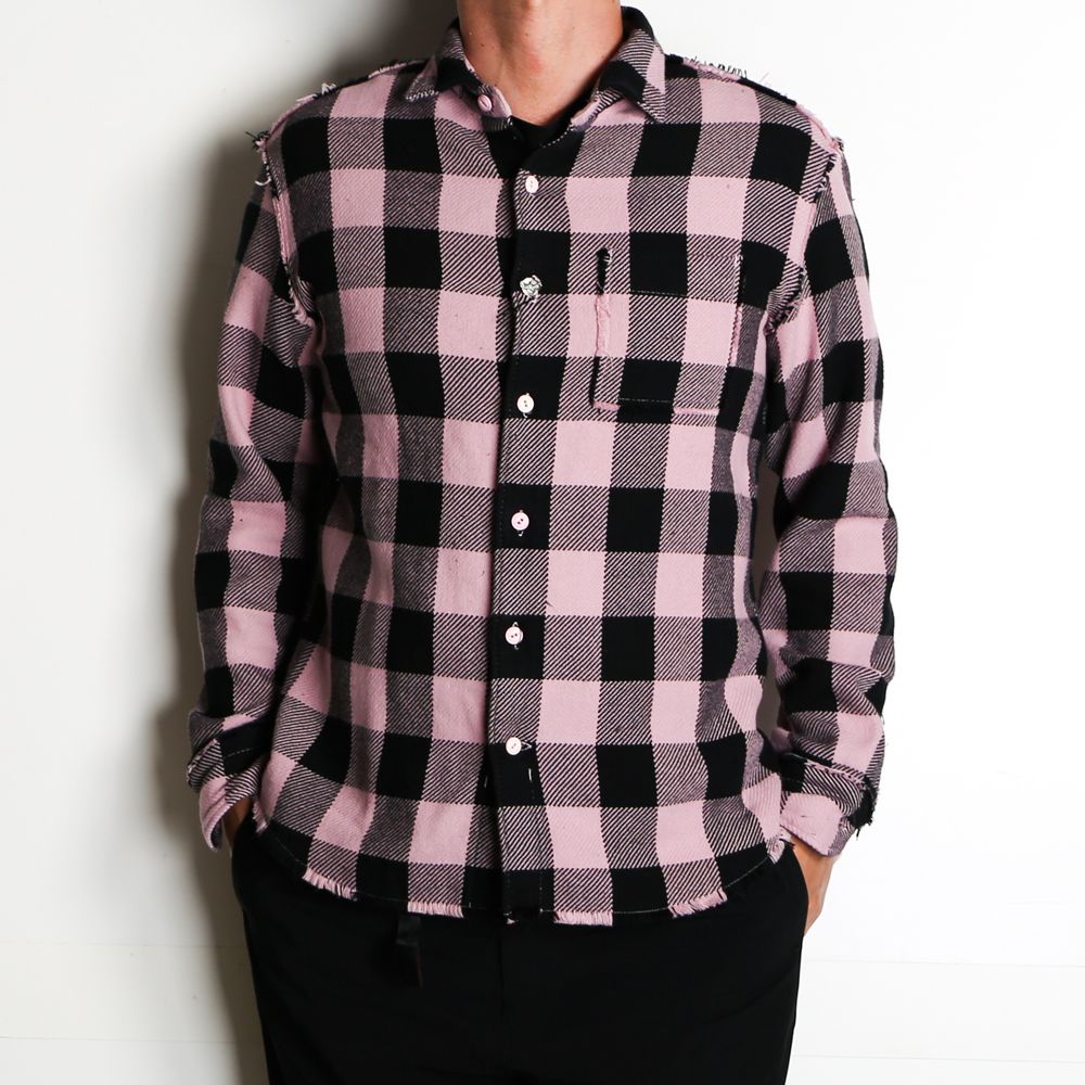 Buffalo PLAID FRINGE SHIRTS / フリンジ バッファローチェック シャツ / TSH-F2105