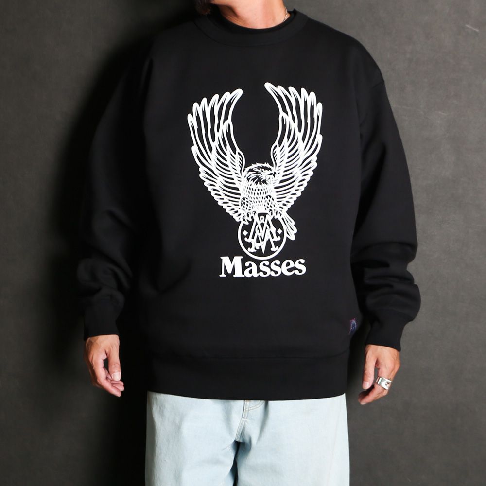 MASSES - 【ラスト1点-サイズL】 × M&M / SWEAT CREW EAGLE M - Black / スウェット / 1249022  | chemical conbination