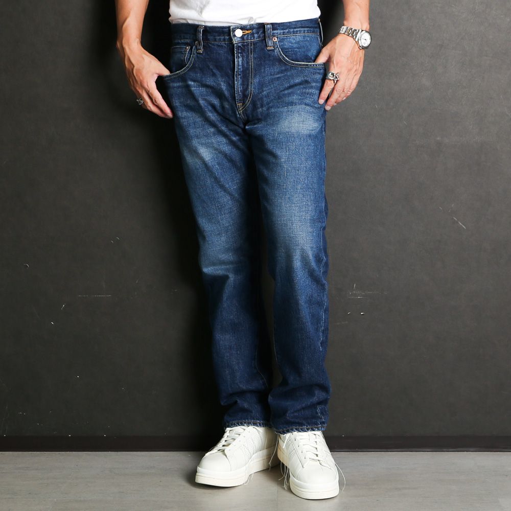CALEE - VINTAGE REPRODUCT TAPERED DENIM PANTS ＜OW