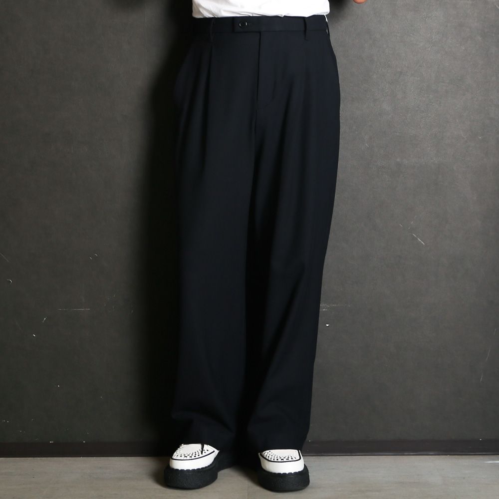 Wide Utility Trousers / ワイドトラウザー - ポリエステルレーヨン 2WAYストレッチ / SN-633A
