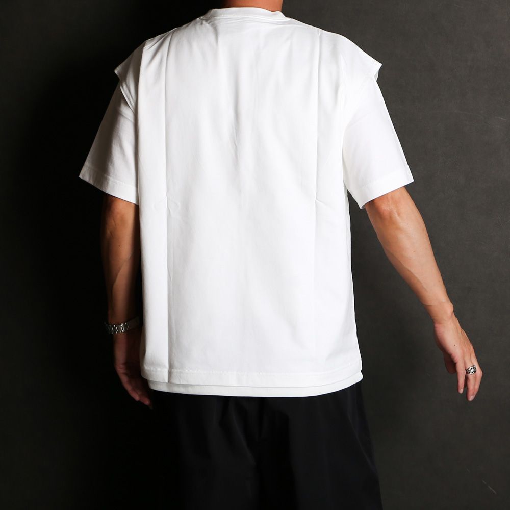 【ラスト1点-サイズ2】 THE FUNCTIONAL LAYERED S/S TEE WITH BREATHABLE - WHITE / 2401002