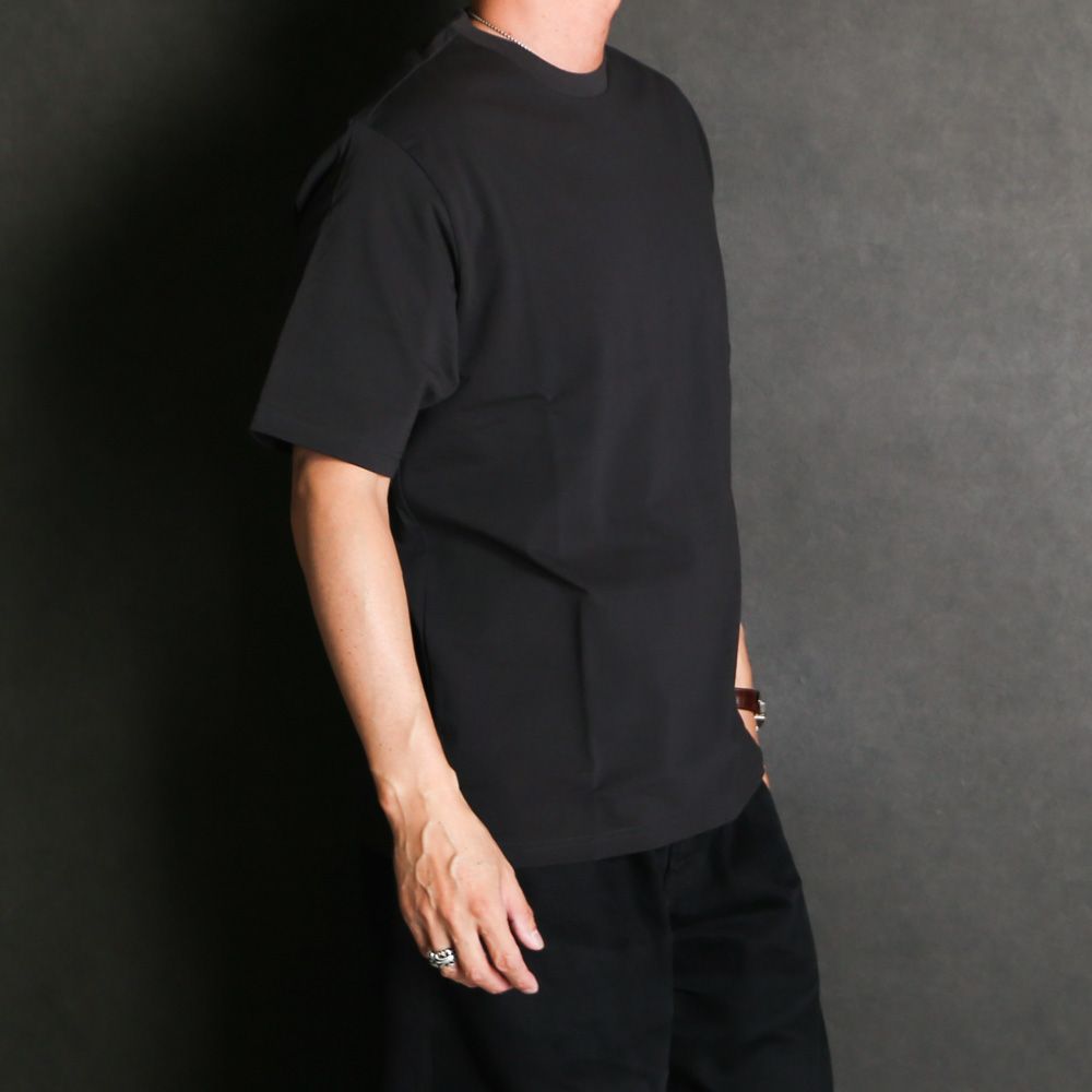 CREW NECK TEE - BLACK / 30/1オーガニックコットン空紡天竺 - クルーネックTee / M26B14CS02B