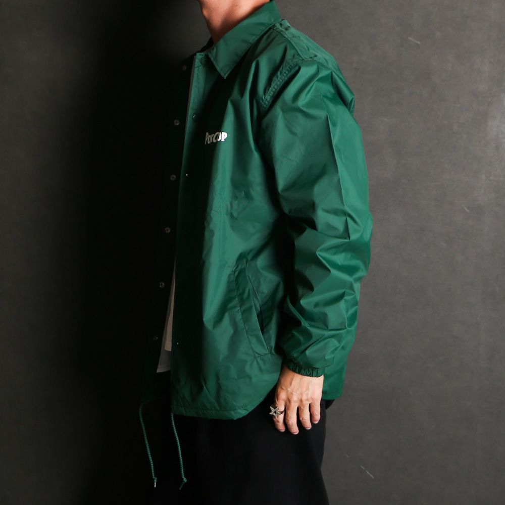 BURNING LOGO COACH JKT - IVY GREEN / コーチジャケット