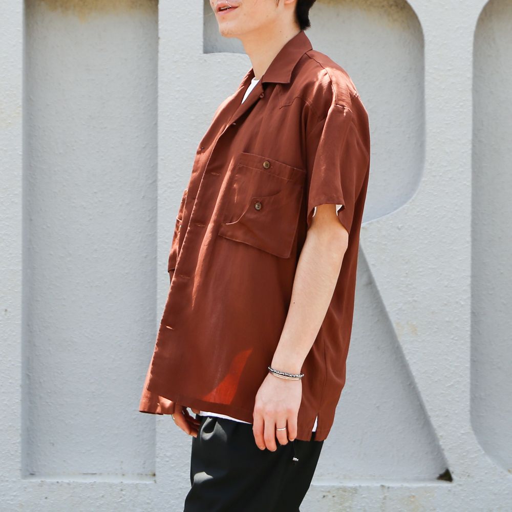 TE TWILL WIDE WESTERN H/S SH / ウエスタンヨーク ワイドシルエットシャツ / 379116