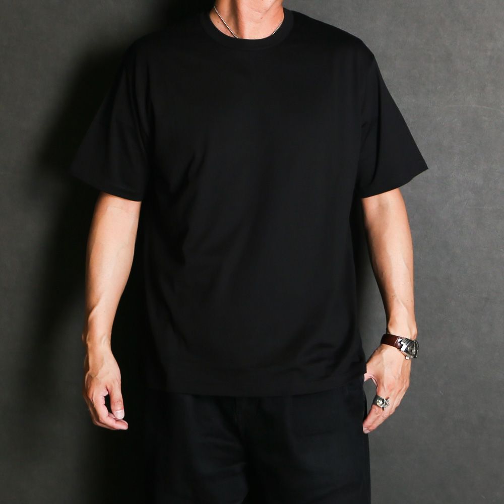 NEW RELAXED FIT Tee - BLACK / オーガニックGIZA 70/2天竺 - ニューリラックスドフィットTee / A26B08CS01B