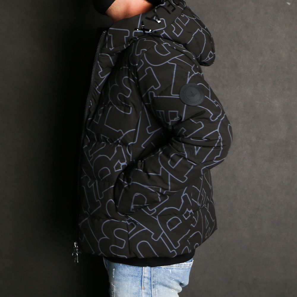 LETTERING DOWN JACKET / ダイアゴナルロゴ ダウンジャケット / USO-21042