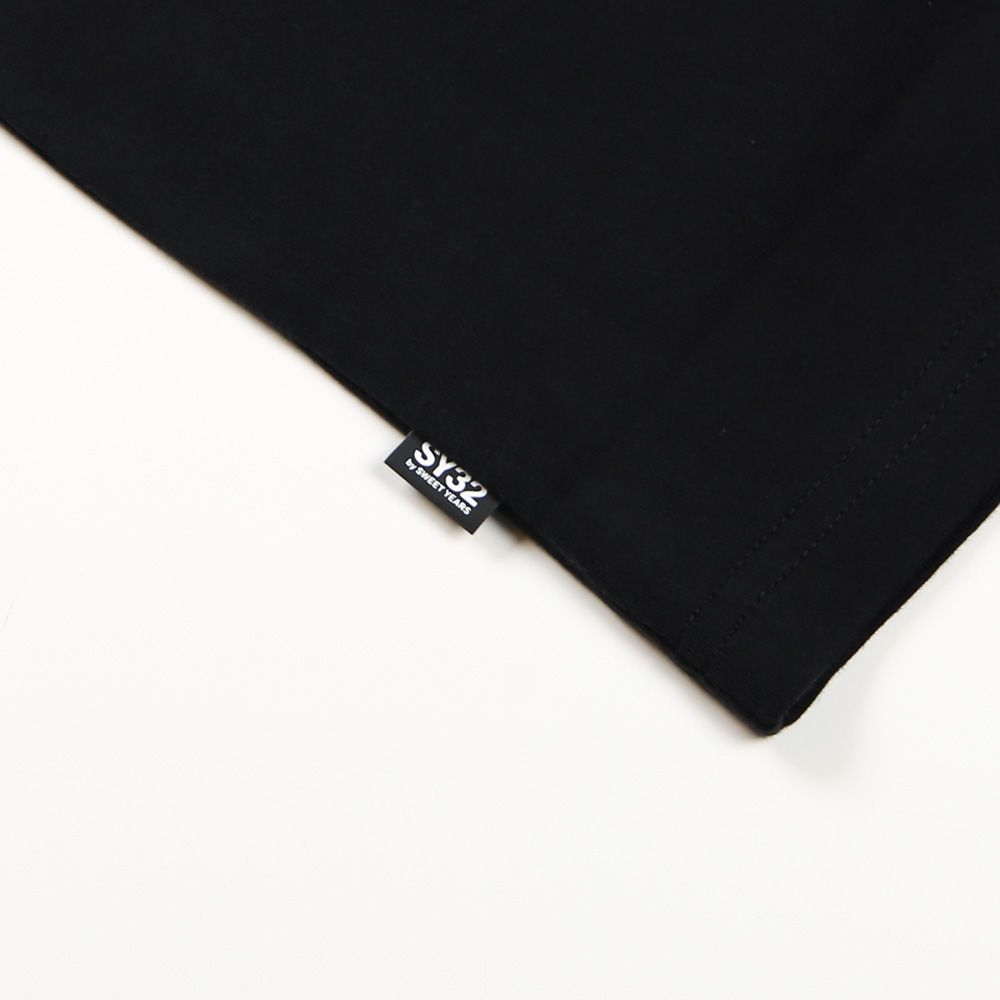 SANS SERIF LOGO L/S TEE - BLACK × GOLD / ロングスリーブTシャツ / 14178J-W