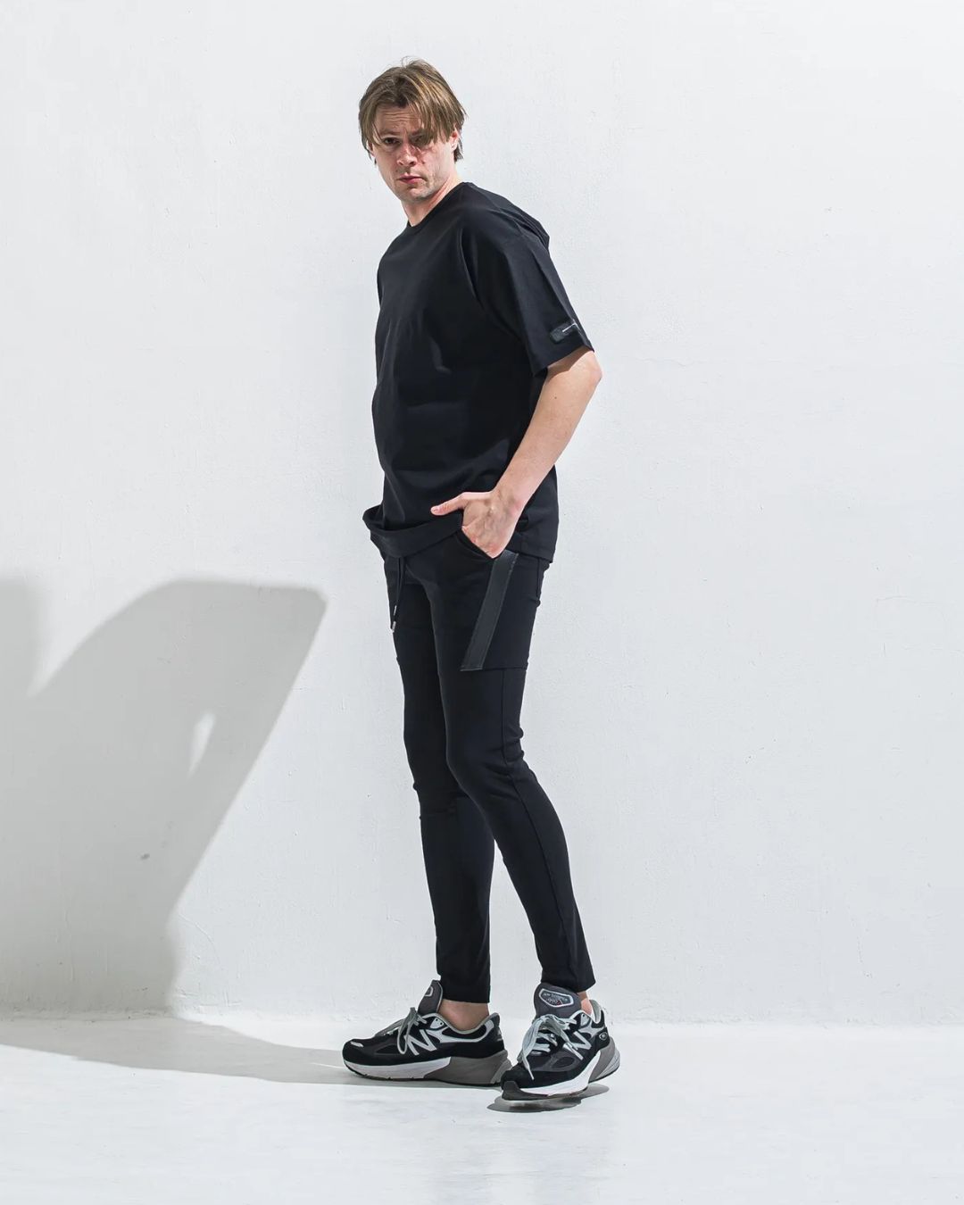 TYLER NYLON PANTS - BKBK / ラインパンツ / RC40-ST-026