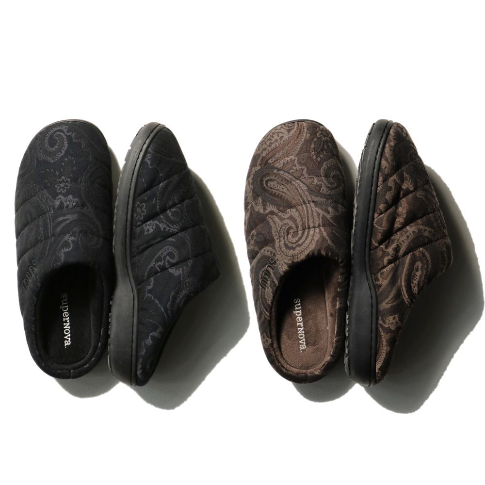 SUBU × superNova. - Paisley Jacquard - Black / サンダル - ベルベットジャガード / SNSB-006A