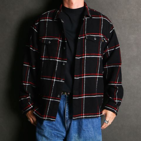 COTTON FLANNEL CHECK SHIRT-  RED / チェックシャツ / 25'RS-0907