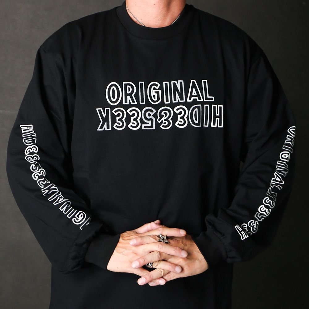 " HIDEANDSEEK × Toru Nishiura " / Original L/S Tee - BLK / Tシャツ / H30th-091526