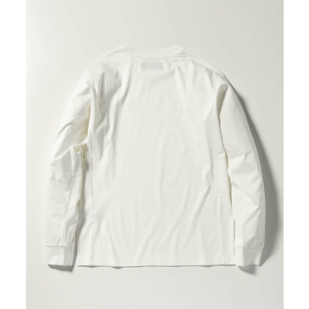 SUPER MERCERIZED LONG SLEEVE T-SHIRT - WHITE / ダブルシルケット ベーシック ロングスリーブTシャツ / UST-24059