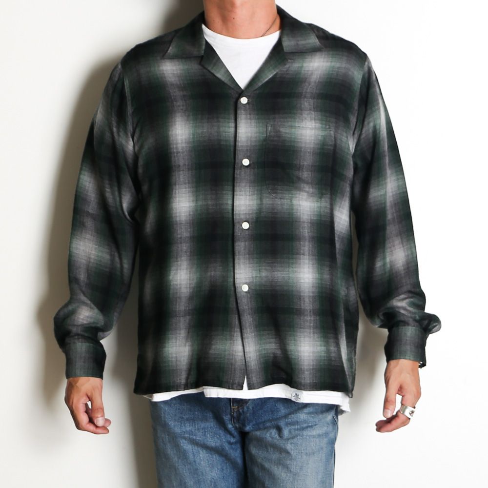 【ラスト1点-サイズ3】 T.Rayon Ombre Open Collar Shirt  - GPT / MDFBF09501