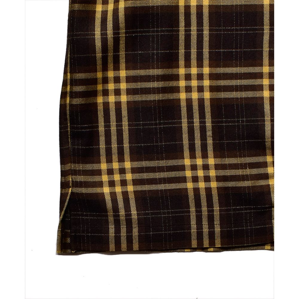 Ry.Wool Check Open Collar SH / 2309-5003