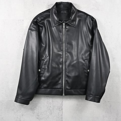 LEATHER SP JK - BLACK / エコレザーシングルライダース / RC41-JK-005