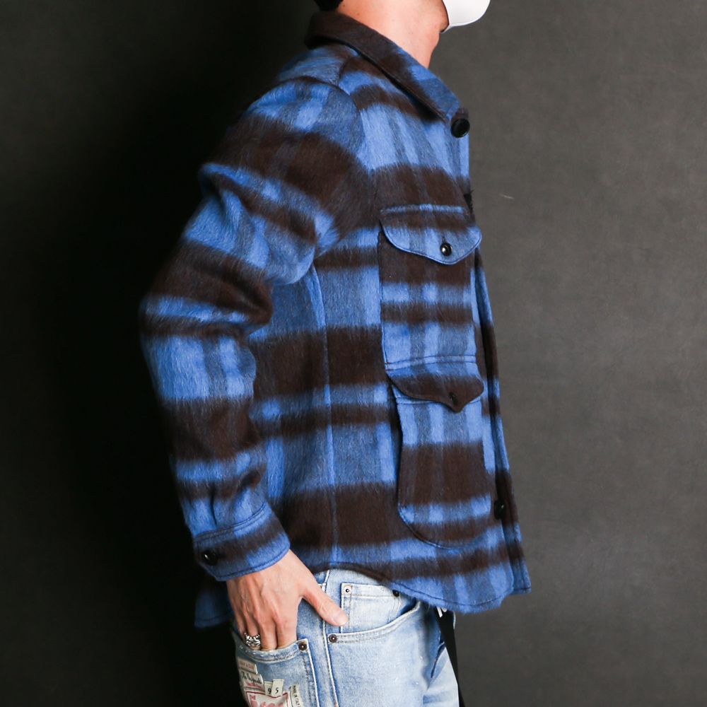 PLAID FUR WORK SHIRTS-TYPE JACKET / ブランケットチェック ワークシャツジャケット / TJK-F2016