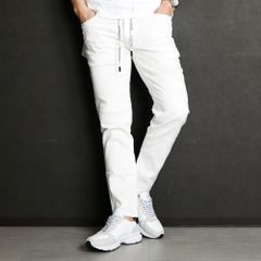 WHITE DAMAGE DENIM PANTS / アンクル ダメージデニムパンツ / USB-21015