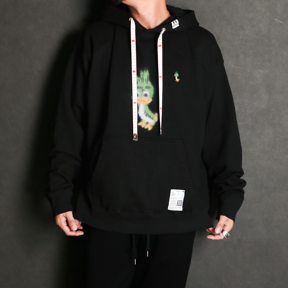Leon Printed Hoodie - Black / レオン プリント フーディー / J17HD781