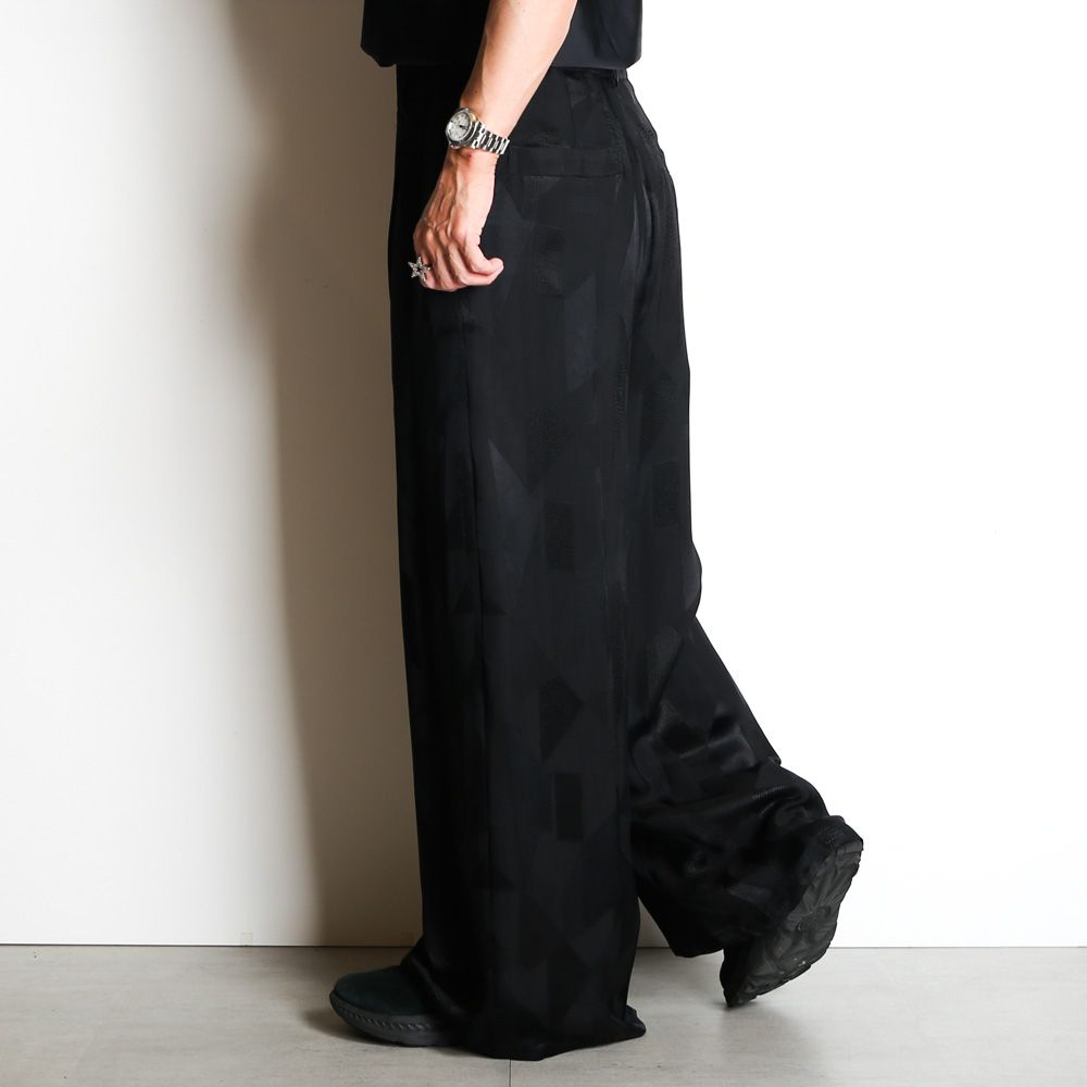 "GEOMETRIC JACQURD" RAYON CUPRA TROUSERS / トラウザー / TA24SS-PT102