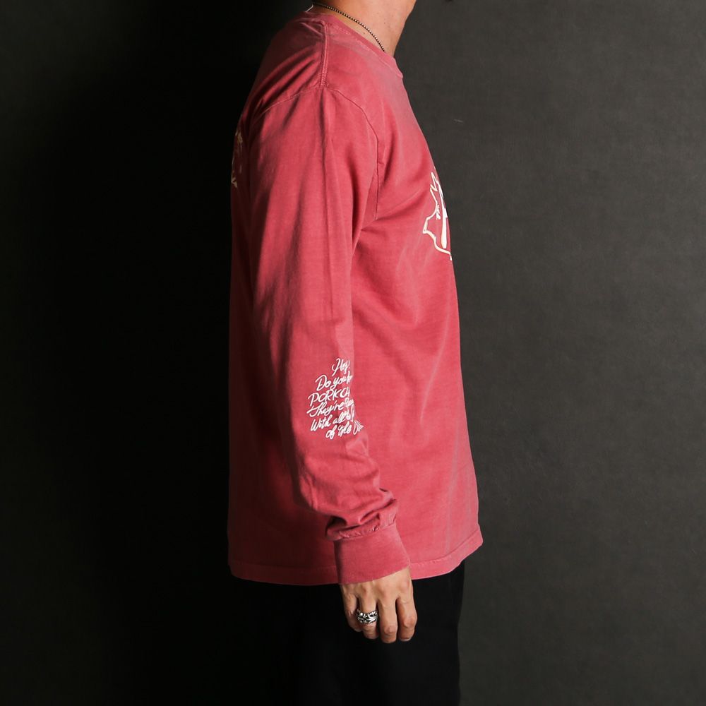 SCUM PORK L/S TEE - CRIMSON RED / ロングスリーブTシャツ