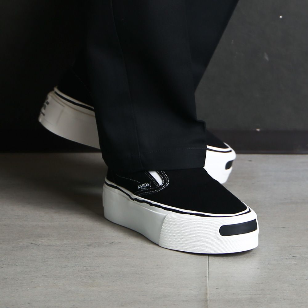 "Cornell" Platform Slip on Sneaker - BLACK / "コーネル" プラットフォーム スリッポンスニーカー / G15FW703