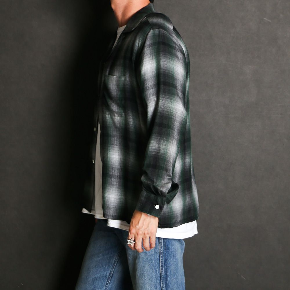【ラスト1点-サイズ3】 T.Rayon Ombre Open Collar Shirt  - GPT / MDFBF09501