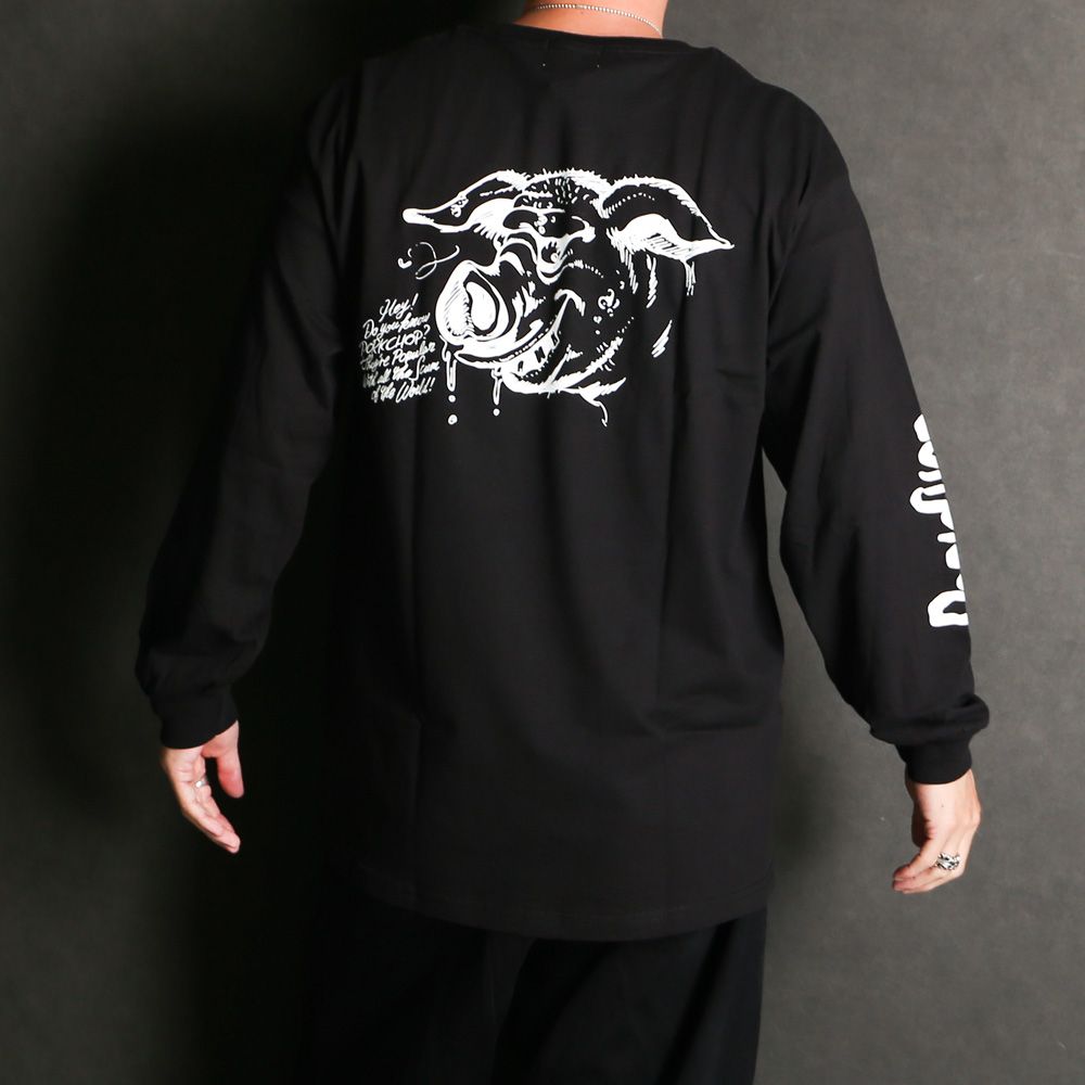 新品未使用品 PORKCHOP ロングスリーブTシャツ PORKCHOP - SCUM L/S TEE - BLACK / ロングスリーブTシャツ
