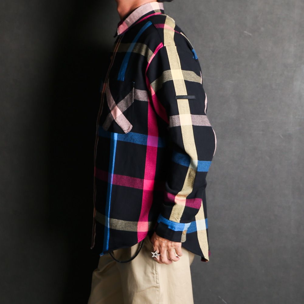 × BIG MAC / SHIRT - NAVY CHECK / 2242-SH31-011 peg