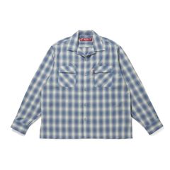 Ombre Check L/S Shirt (26aw) - Blue / オンブレチェックシャツ / HS-070326