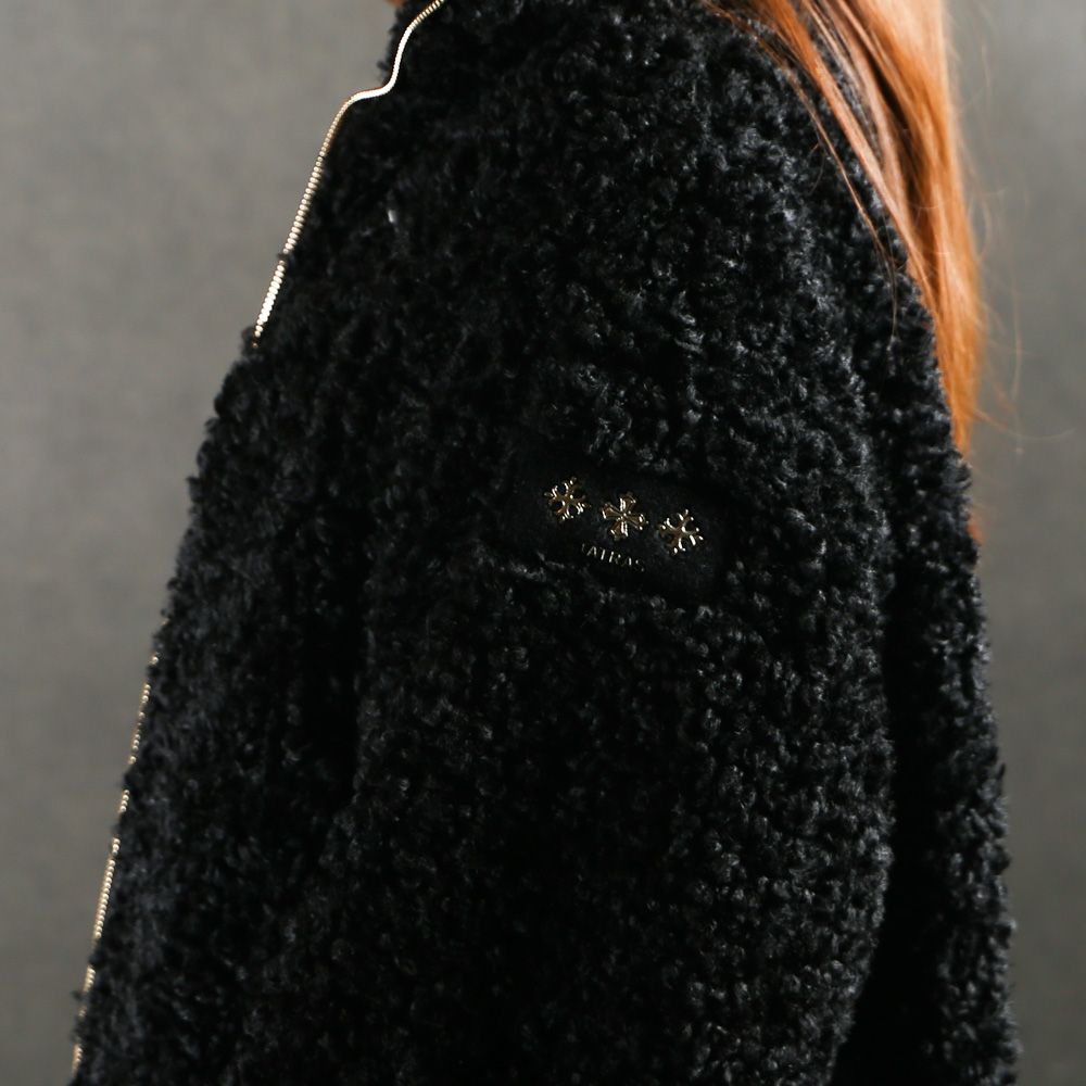 【レディース】 LUELA ルエラ - BLACK / ボア スタンドカラーブルゾン (フリース) / LJXA0041033588