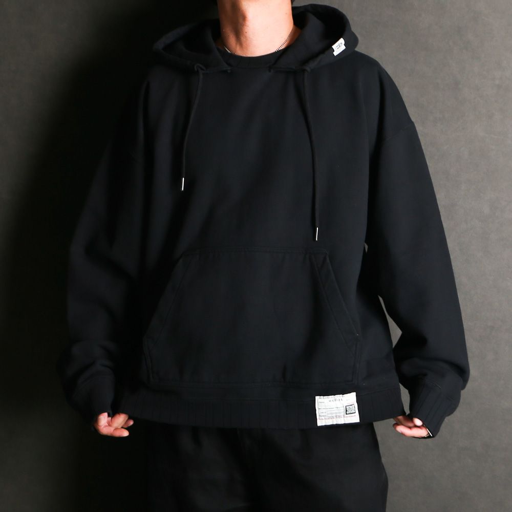 【ラスト1点-サイズ46】 MASSES × Maison MIHARA YASUHIRO / DON'T FOG UP PRINT HOODIE - BLACK / プルオーバー パーカー / C15HD043