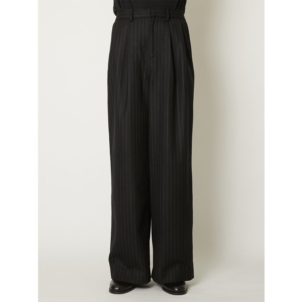 "Jomon Relief" Wide Trousers - Black / ワイドトラウザー / TA26AW-PT063