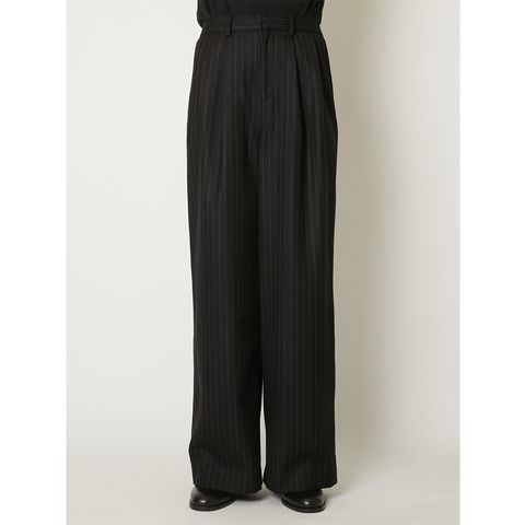 "Jomon Relief" Wide Trousers - Black / ワイドトラウザー / TA26AW-PT063