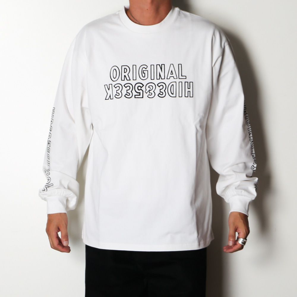 " HIDEANDSEEK × Toru Nishiura " / Original L/S Tee - WHT / Tシャツ / H30th-091526
